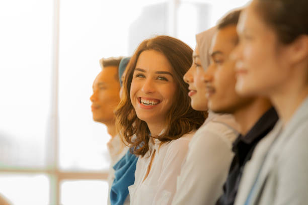 istock A young lady attending the business conference 968341230