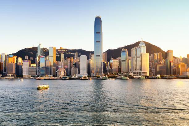 istock Hong Kong cityscape at sunset 968341392