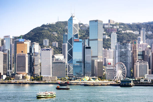istock Hong Kong financial district at sunny day 968341432