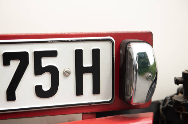 istock License plate of a vintage vehicle 968341592