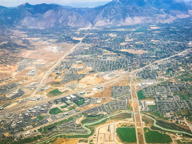 istock Aerial View Of Utah Fromm An Airplane 968344344