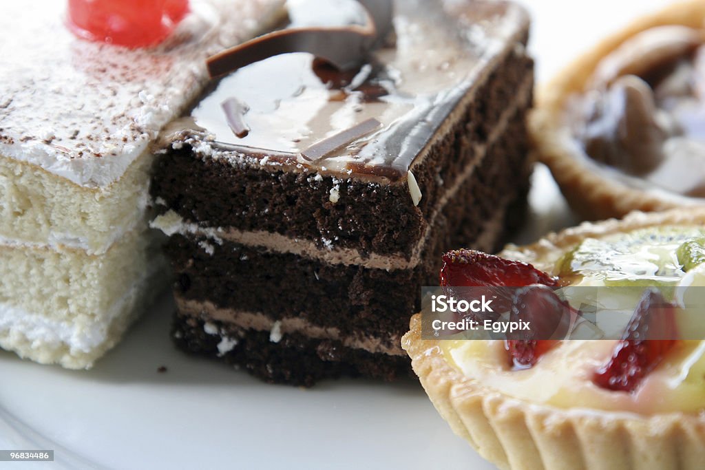 Bolo de chocolate com Frutas e nozes Torta de Frutas - Royalty-free Assado no Forno Foto de stock