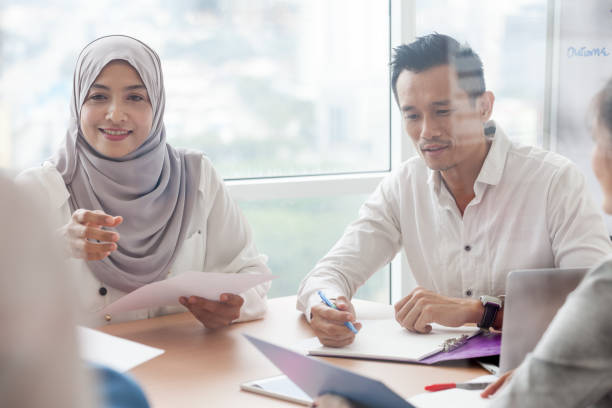 istock Corporate meeting by the co-worker 968346802