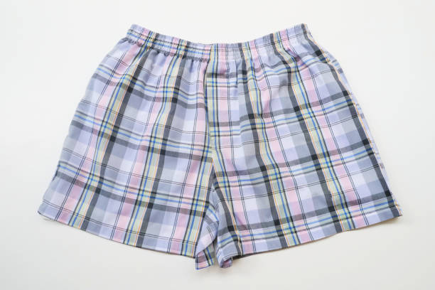 istock Men's boxer shorts on white background 968356410