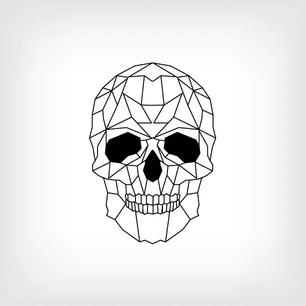 Vector illustration of Vector skull artwork