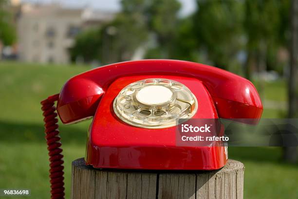 Red Telephone Stock Photo - Download Image Now - Antique, Business, Cable
