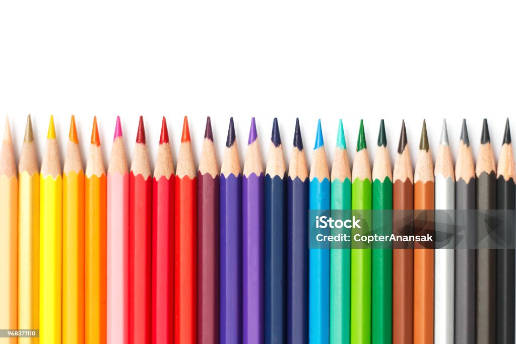 pencil color on isolate background. Pencil Stock Photo