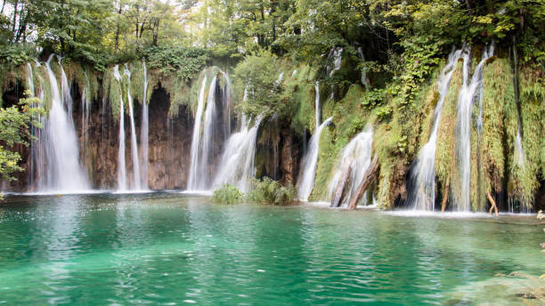 istock Waterfalls and lagoon in Krka National Park 968373116