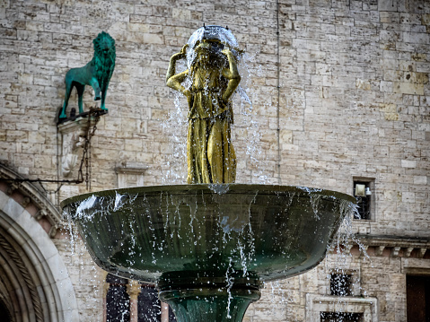 Den Spauwer fountain in central Brussels