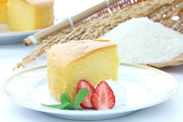 chiffon cake of rice flour  (homemade)