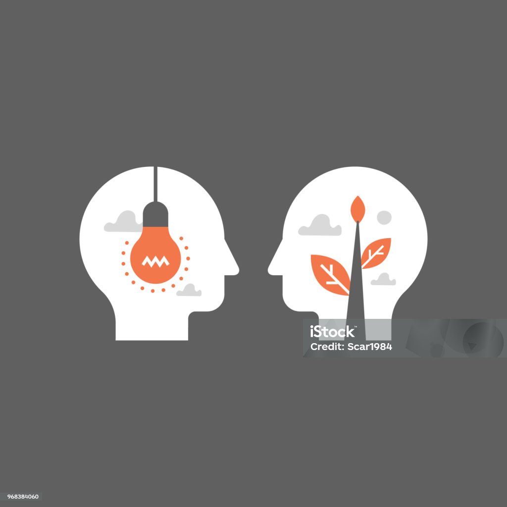 Empatía y comunicación, concepto de asesoramiento, negociación y persuasión, terreno común, inteligencia emocional - arte vectorial de Consejo libre de derechos