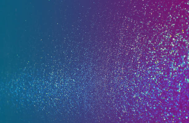 istock blue sparkling and shining star points on a gradient blue violet background and a blue bright flash will create a festive mood 968387162