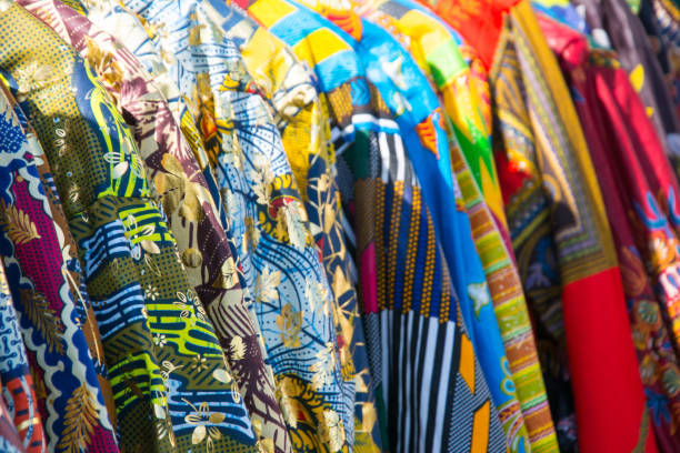 istock Clourful clothing on rail 968391648