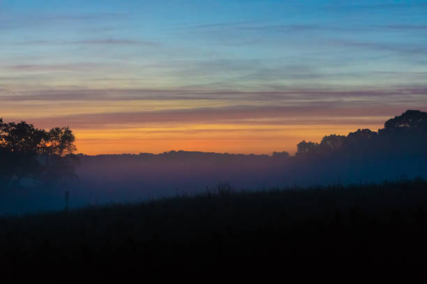 istock Foggy Sunset in White Clay Creek 968393790
