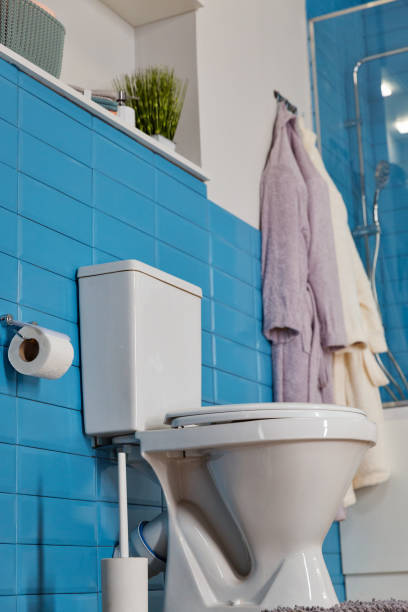 istock toilet bowl in the bathroom, bottom view 968394806