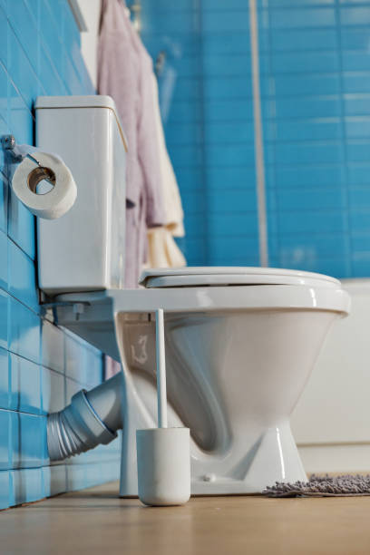 istock toilet bowl in the bathroom, bottom view 968394818