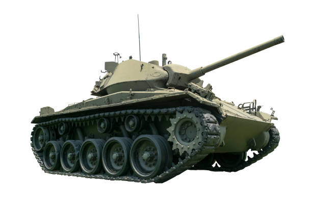 istock Tank in the Army in isolated background 968395144