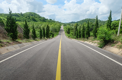 Road down the mountain in Thailand