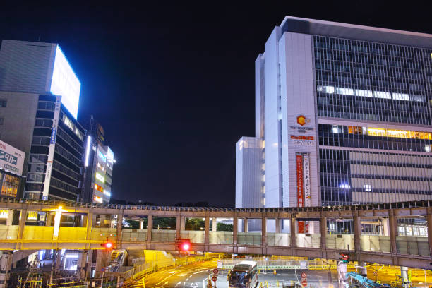 istock Night Shin-Yokohama landscape 968416666