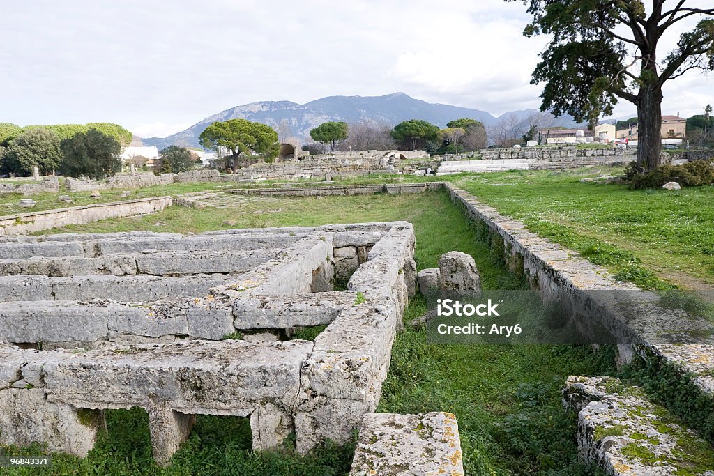 Antiche rovine (Paestum, Italia - Foto stock royalty-free di Antica Grecia