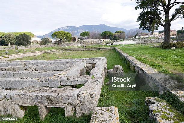 Antiche Rovine Paestum Italia - Fotografie stock e altre immagini di Antica Grecia - Antica Grecia, Antica Roma, Archeologia