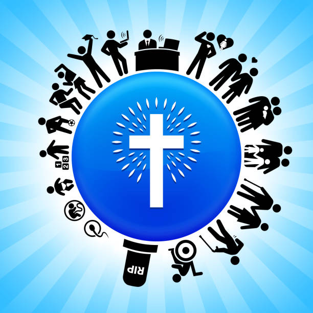 istock Christian Cross  Lifecycle Stages of Life Background 968459730