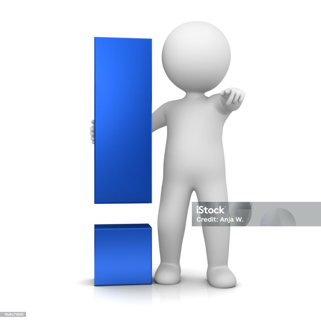 Dấu Chấm Than 3d Dấu Chấm Than Cố Vấn Người Đàn Ông Dính Hình ...
