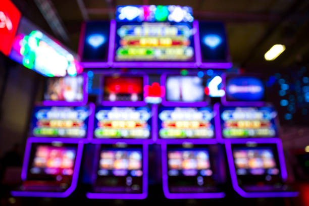 istock Blurred Slot machines in a casino 968475832