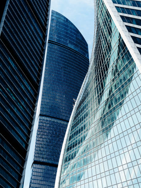 istock Details of skyscrapers reflecting the sky 968479418