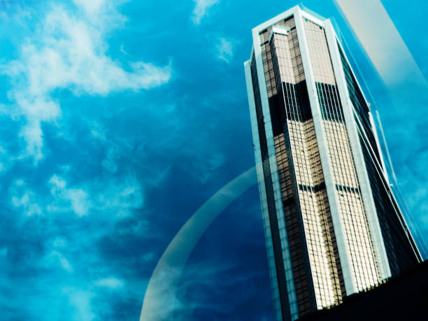 istock Details of skyscrapers reflecting the sky 968479446