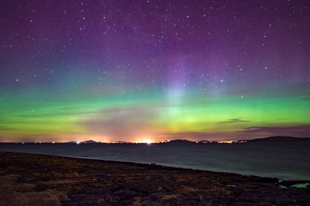 istock Northern lights aurora at seaside color norway 968493076