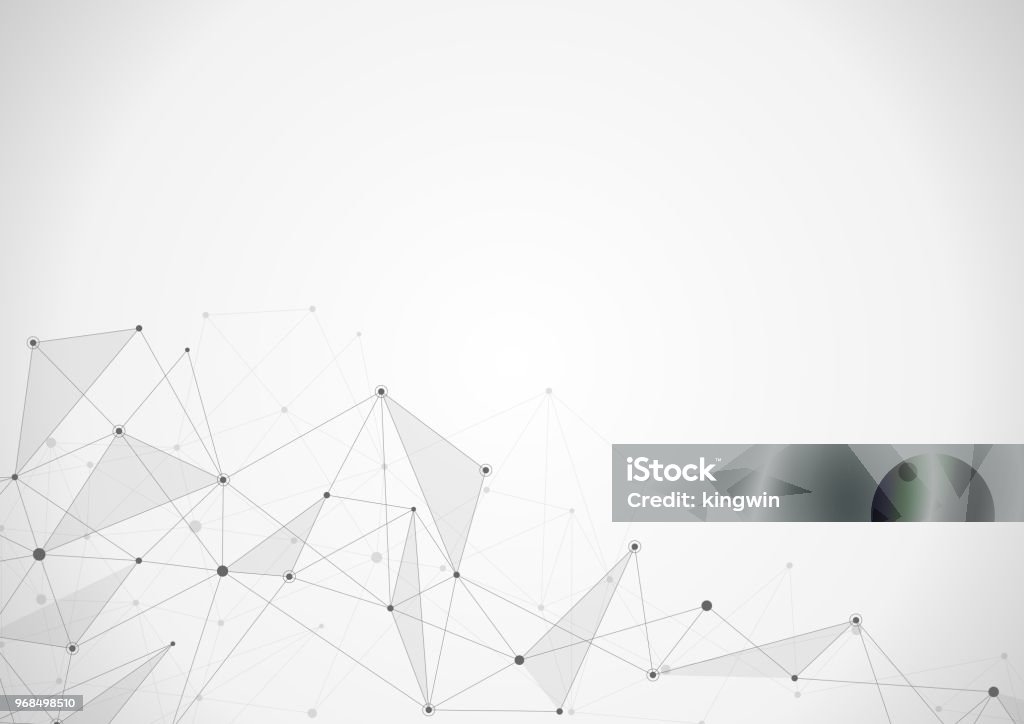 Abstract Connection Background With Lines And Dots Vector Geometric ...