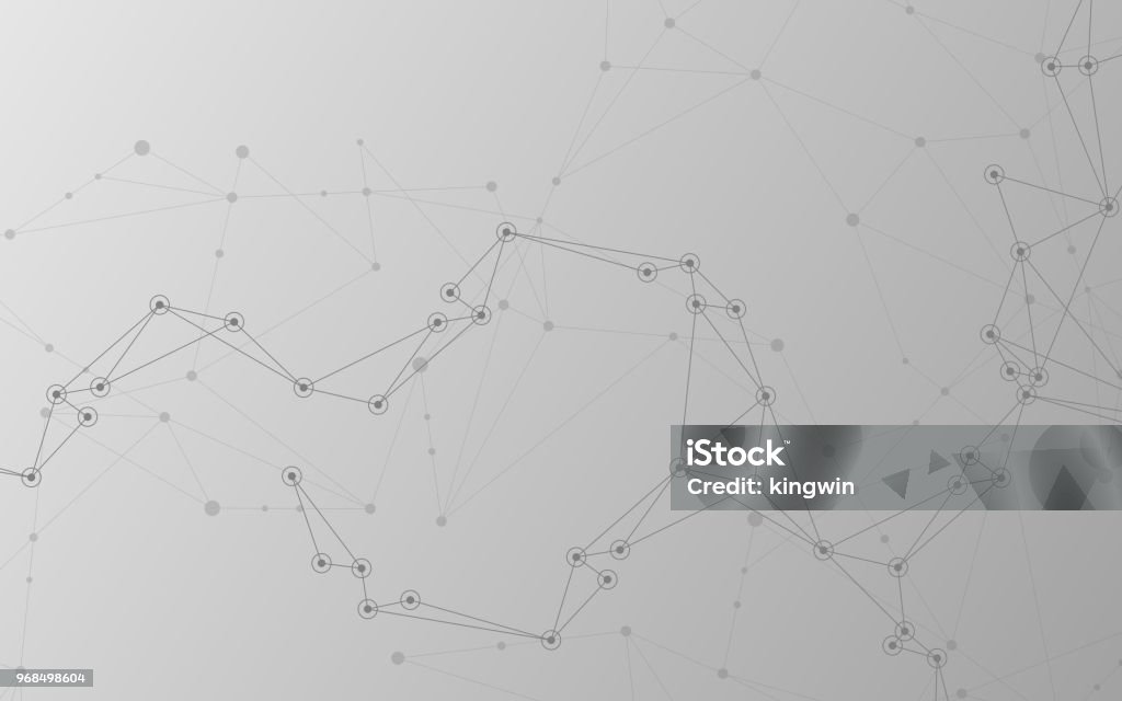 Abstract Connection Background With Lines And Dots Vector Geometric ...