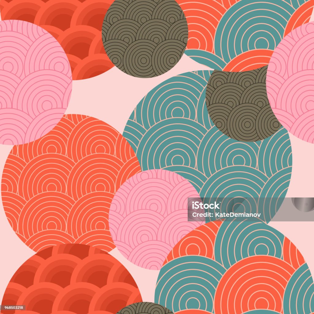 Traditional Japanese pattern. Seamless pattern. Traditional Japanese pattern. Seamless pattern. Japanese-style background. Vector illustration. Pattern stock vector