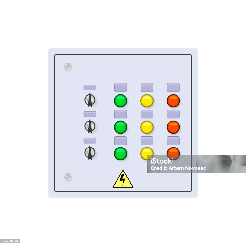 Control Cabinet Vector Illustration On White Background Stock ...