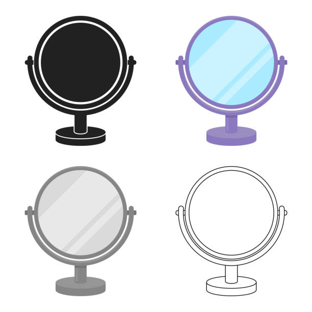 istock Mirror icon in cartoon style isolated on white background. Make up symbol stock vector web illustration. 968512614