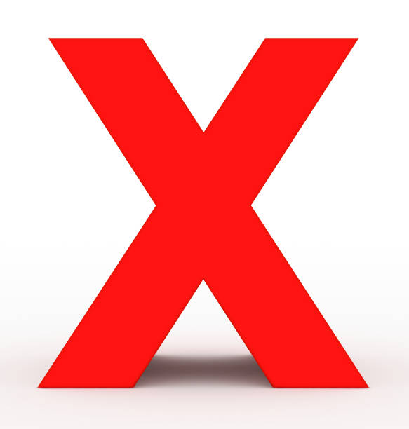 istock letter X 3d red isolated on white 968523004