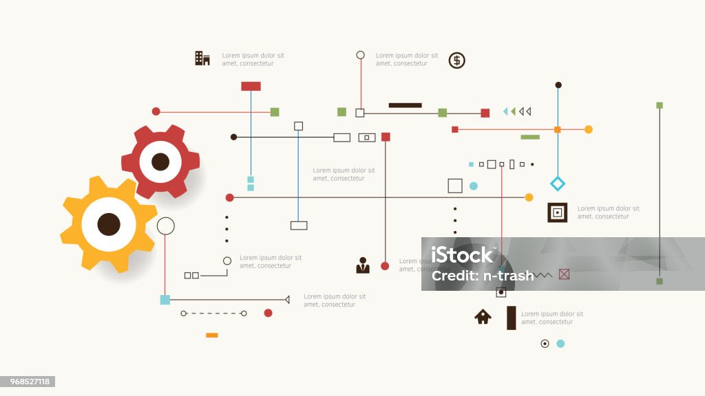Sharp Process Graphics Vector Process Infographic Template Stock Illustration - Download Image ...
