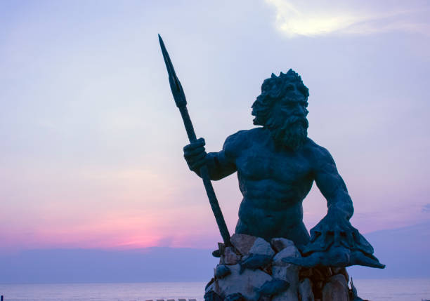 King Neptune at Va. Beach stock photo