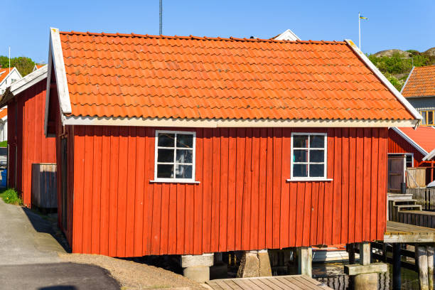 istock Boat shed on wooden blocks 968532774