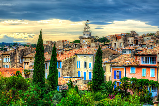 Evening in the city of Nyons, Auvergne-Rhône-Alpes, France