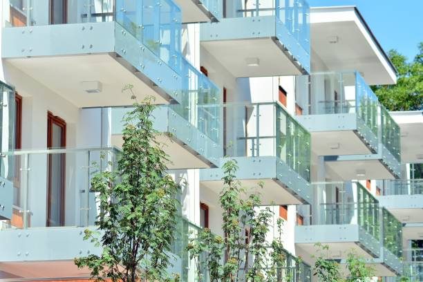 istock Modern apartment building exterior 968543170
