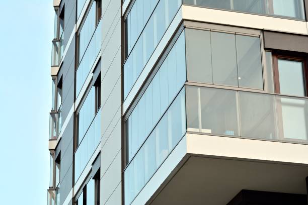istock Modern apartment building exterior 968546146