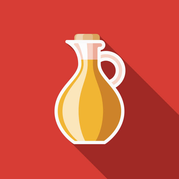 ikona projektu olej flat design chanuka - jug stock illustrations