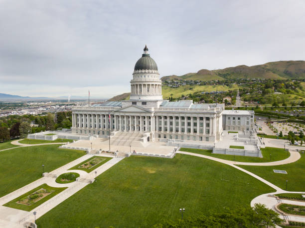 istock Salt Lake City seen from above, capitol hill 968559140
