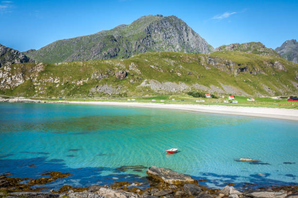 istock Beautiful view to Eggum beach in Norway, Lofoten islands 968588444