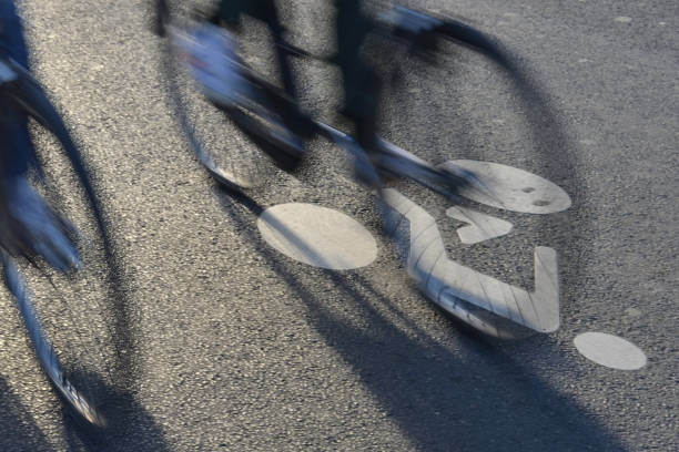 Bicycle sign stock photo