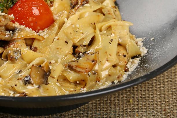 istock Homemade Chicken Fettucini Alfredo Pasta 968594280