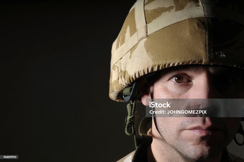 Soldier In Shadow  British Culture Stock Photo