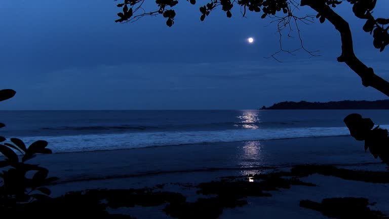 Full moon on a Caribbean Beach